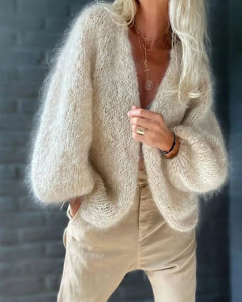 Agnes | Cardigan Dame Mohair Åben Front Oversized