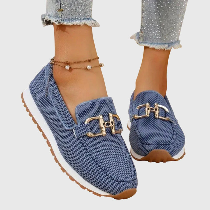 Agnes | Platform Loafers Sko Dame Slip-On Metaldekoration