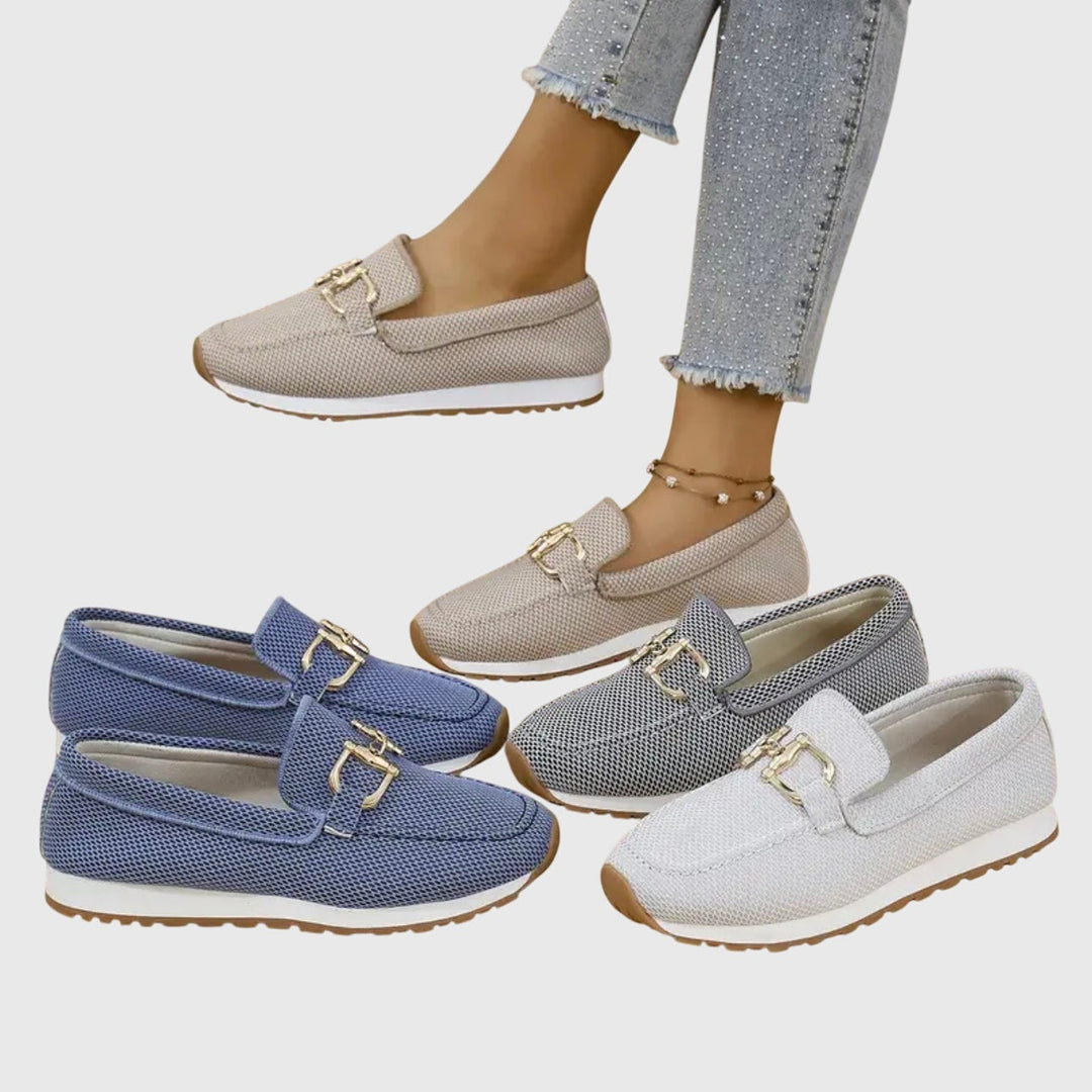 Agnes | Platform Loafers Sko Dame Slip-On Metaldekoration