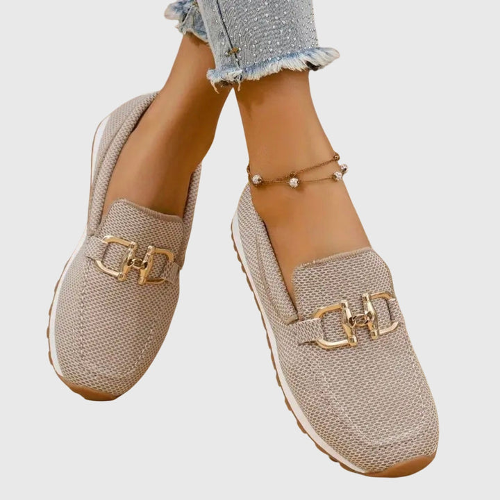 Agnes | Platform Loafers Sko Dame Slip-On Metaldekoration