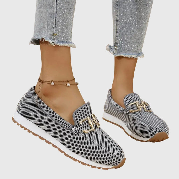 Agnes | Platform Loafers Sko Dame Slip-On Metaldekoration