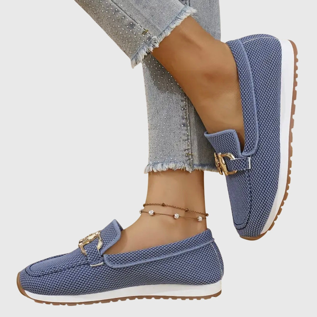 Agnes | Platform Loafers Sko Dame Slip-On Metaldekoration