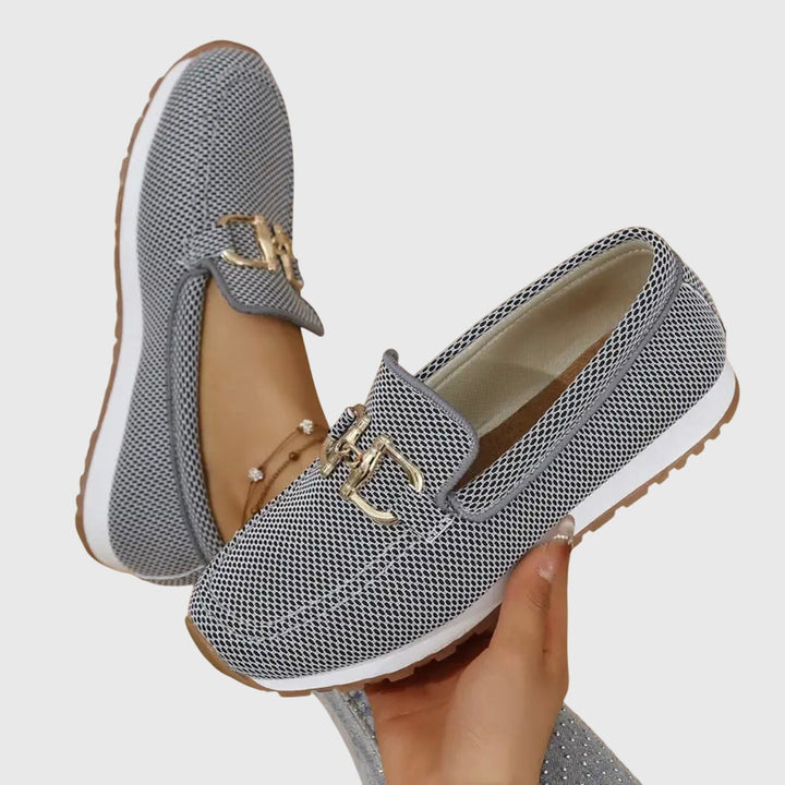 Agnes | Platform Loafers Sko Dame Slip-On Metaldekoration