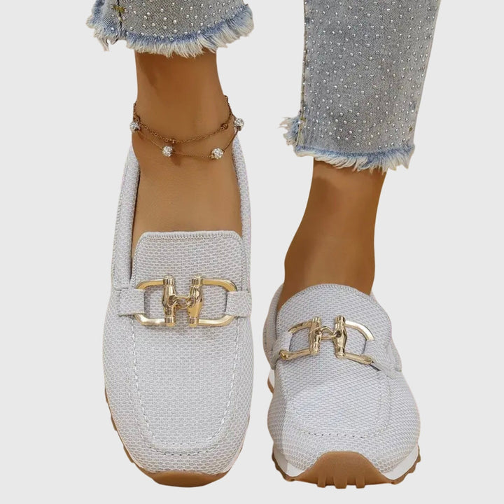 Agnes | Platform Loafers Sko Dame Slip-On Metaldekoration