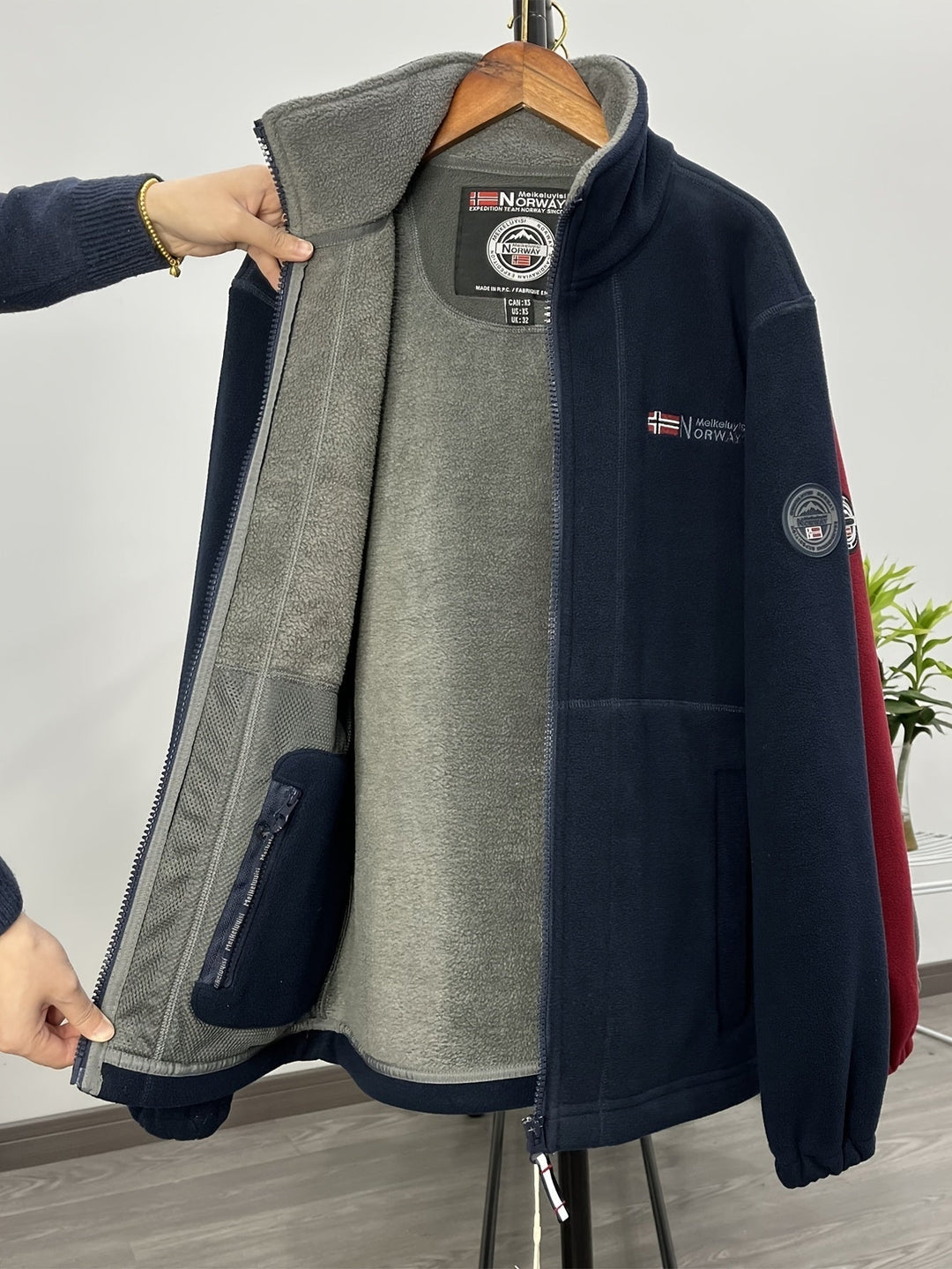 Anders | Fleece Jakke Herre med Høj Krave og Lynlås