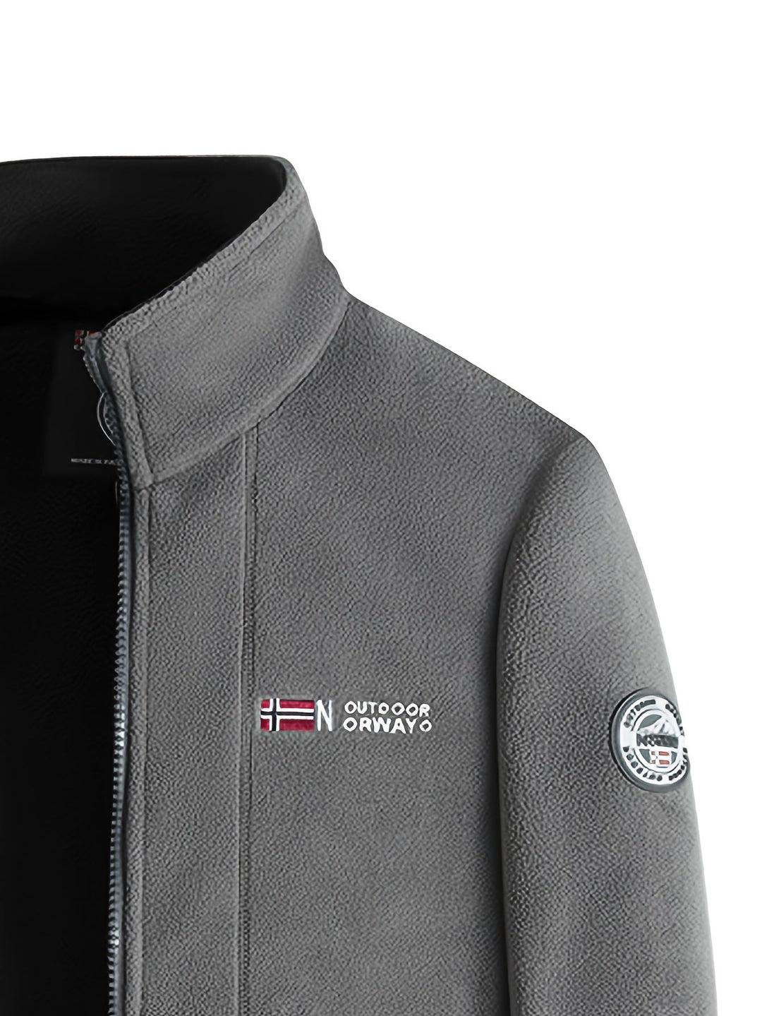 Anders | Fleece Jakke Herre med Høj Krave og Lynlås