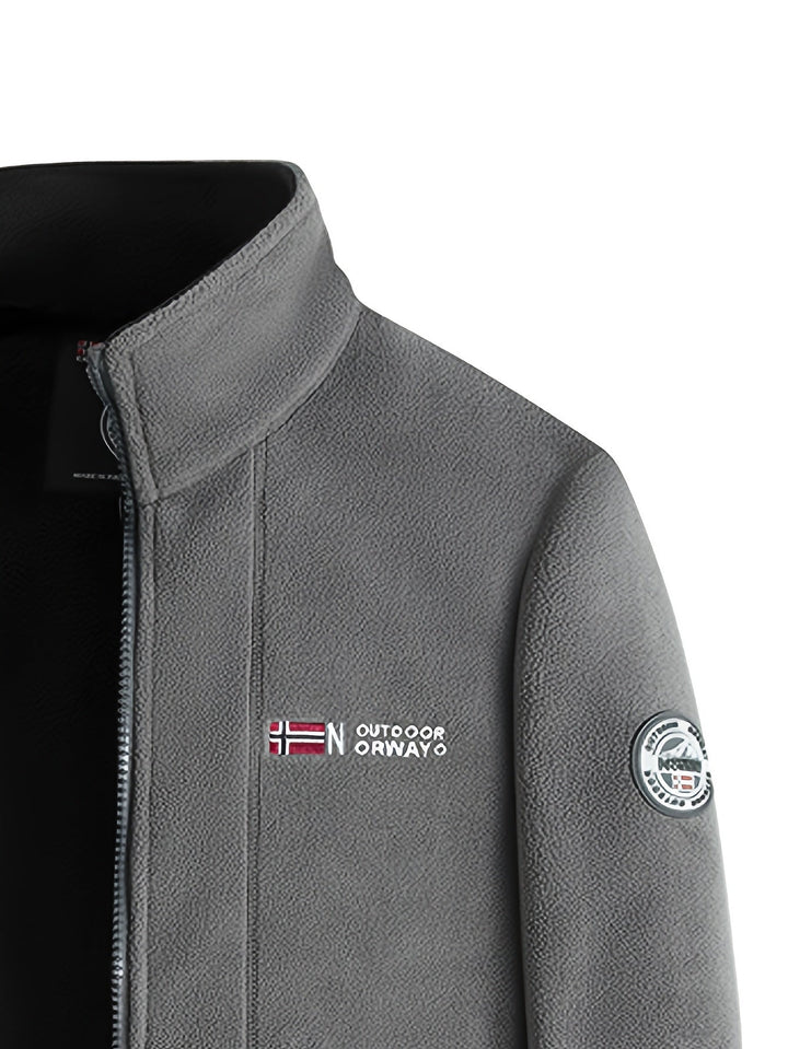 Anders | Fleece Jakke Herre med Høj Krave og Lynlås