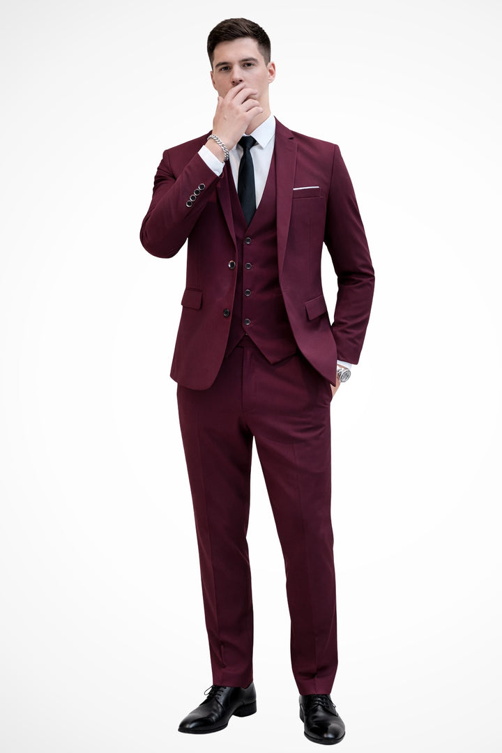 Anders | Herre 3-delt Slim Fit Dragt Notch Revers Bryllupsgæst