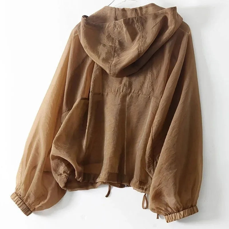 Camilla | Sweatshirt Dame med Hætte og Lynlås