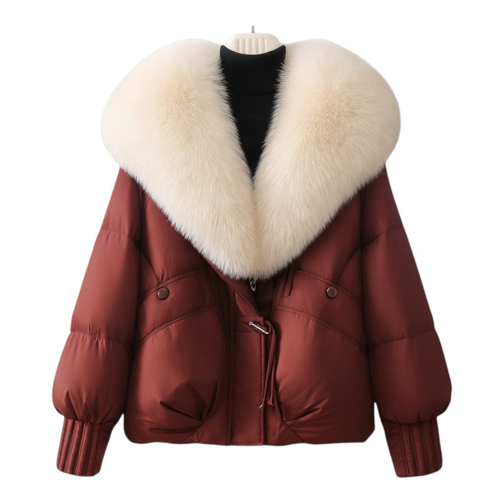 Cecilie | Dunjakke Dame Pelskrave Oversized