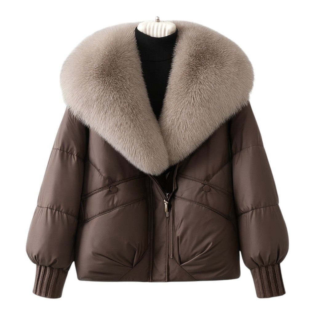 Cecilie | Dunjakke Dame Pelskrave Oversized