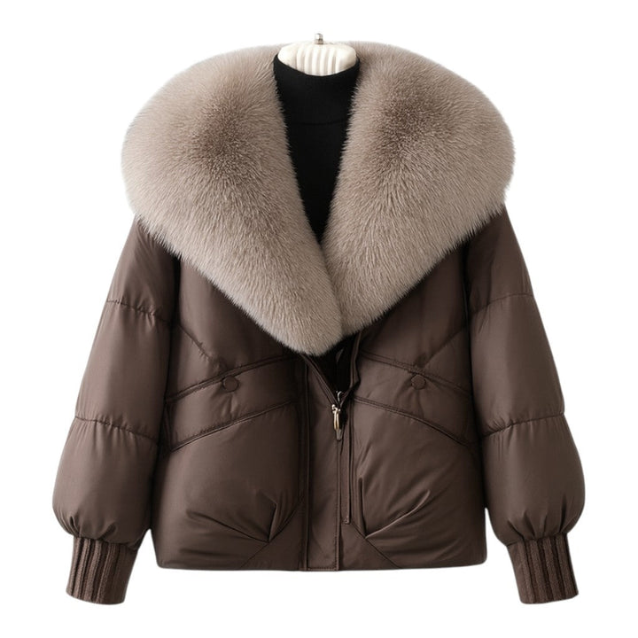 Cecilie | Dunjakke Dame Pelskrave Oversized