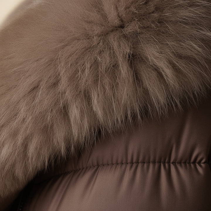 Cecilie | Dunjakke Dame Pelskrave Oversized