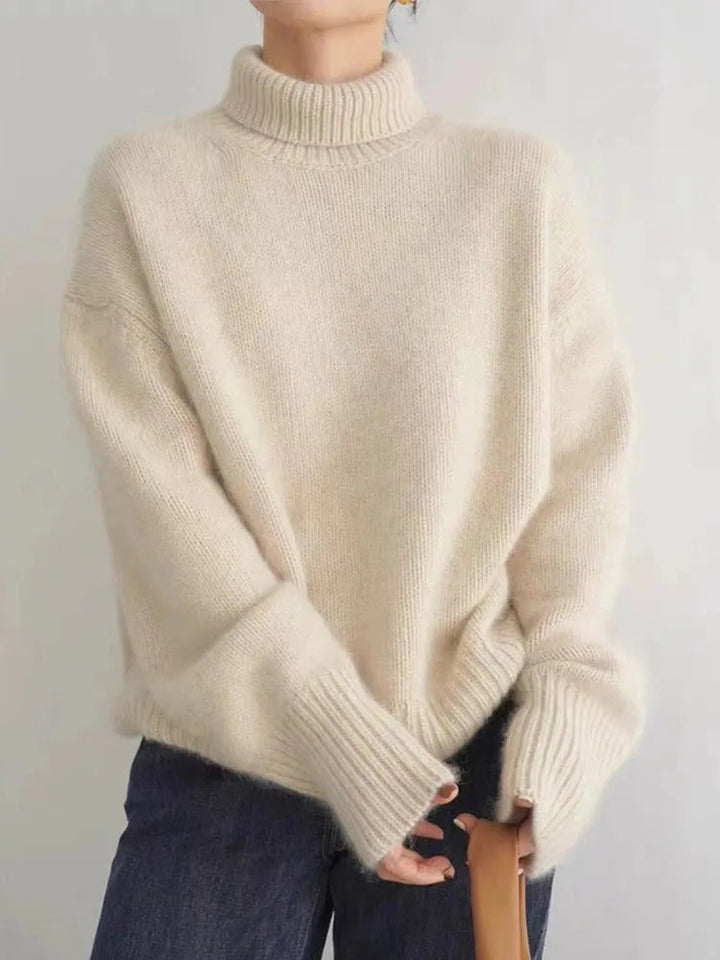 Cecilie | Sweater med Rullekrave Dame Cashmere Oversized