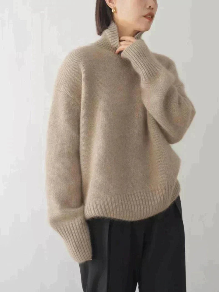 Cecilie | Sweater med Rullekrave Dame Cashmere Oversized