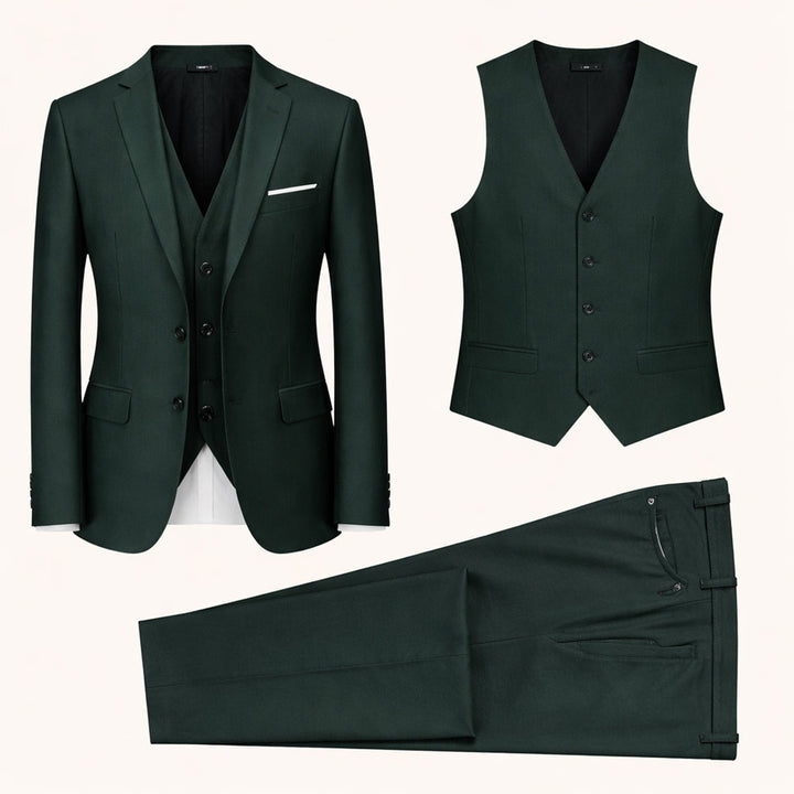 Christian | 3-Delt Jakkesæt Herre Slim Fit Habit Bukser Bryllup