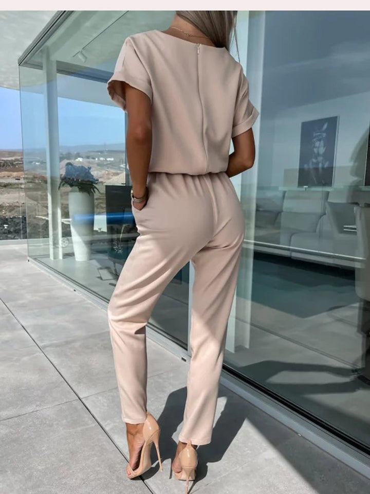 Clara | Buksedragt Sæt Dame Kortærmet Bindebånd Talje
