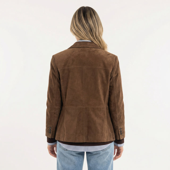 Dorte | Ruskind Frakke Dame Knapper Revers