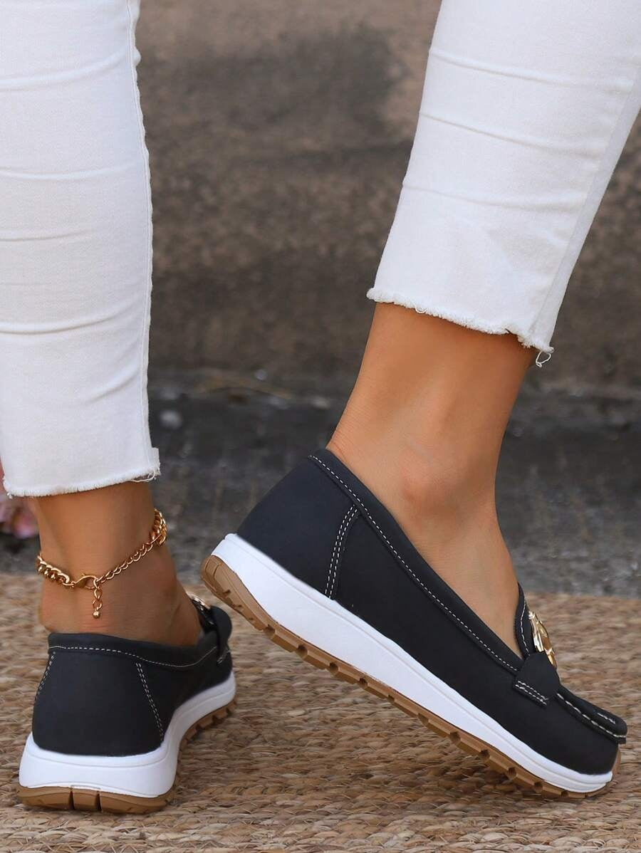 Ella | Derby Loafers Dame Platform Metalspænde