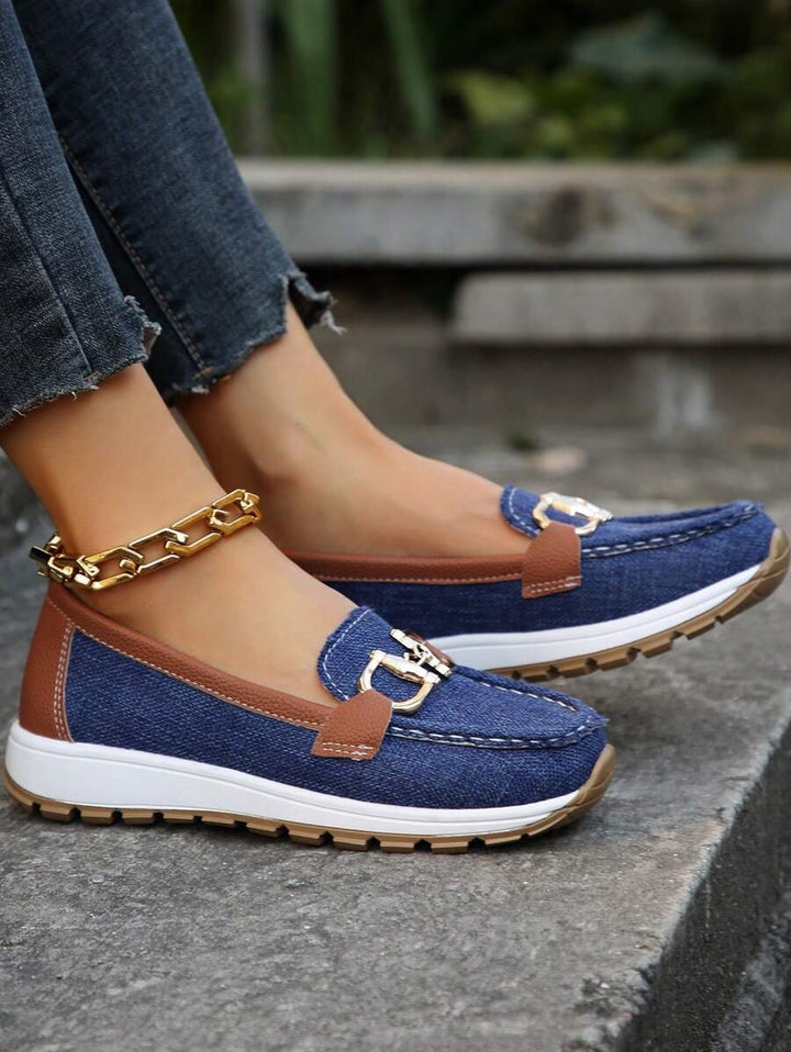 Ella | Derby Loafers Dame Platform Metalspænde