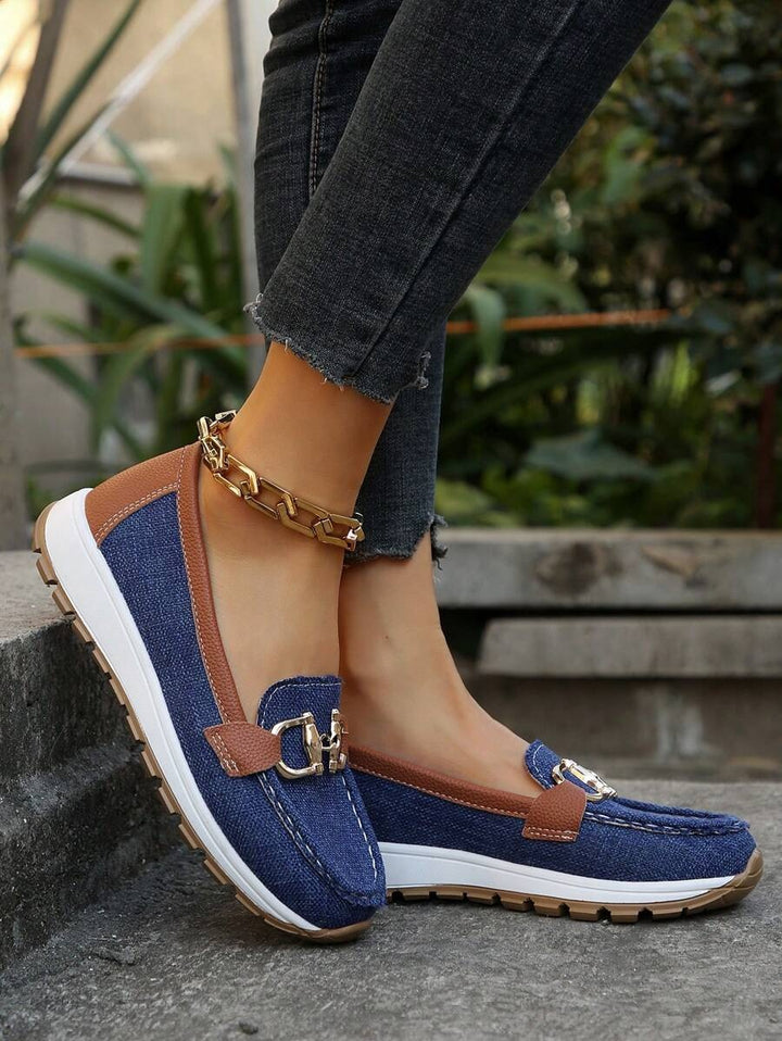 Ella | Derby Loafers Dame Platform Metalspænde