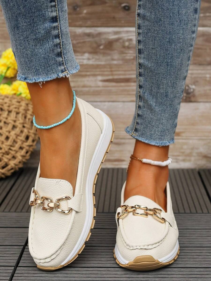 Ella | Derby Loafers Dame Platform Metalspænde