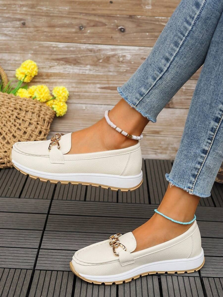 Ella | Derby Loafers Dame Platform Metalspænde