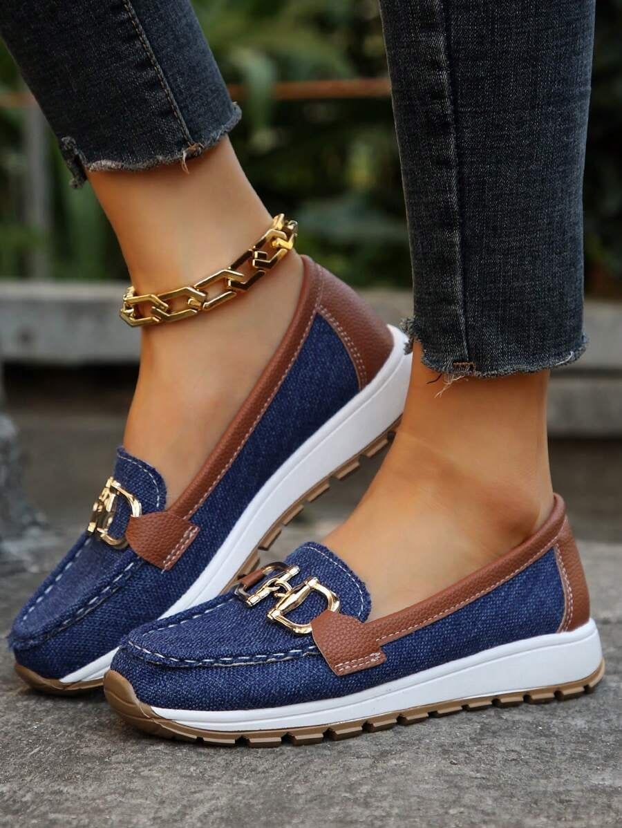 Ella | Derby Loafers Dame Platform Metalspænde