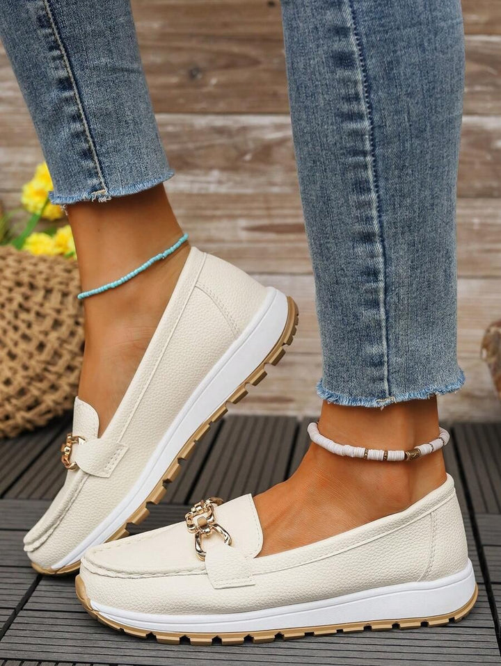 Ella | Derby Loafers Dame Platform Metalspænde