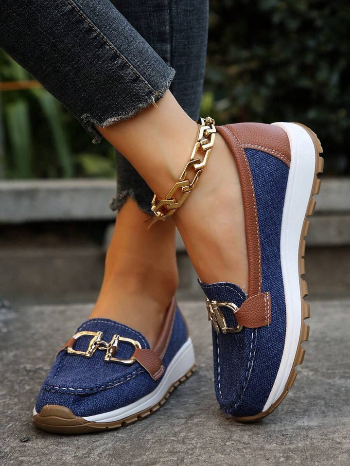 Ella | Derby Loafers Dame Platform Metalspænde