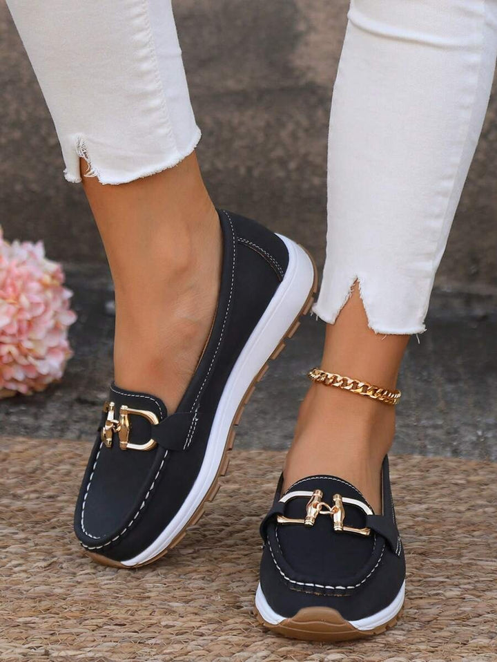 Ella | Derby Loafers Dame Platform Metalspænde