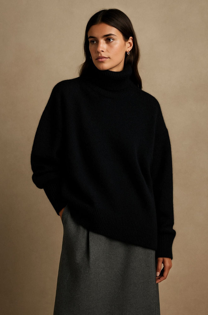 Emil | Cashmere Sweater med Rullekrave Dame Oversized