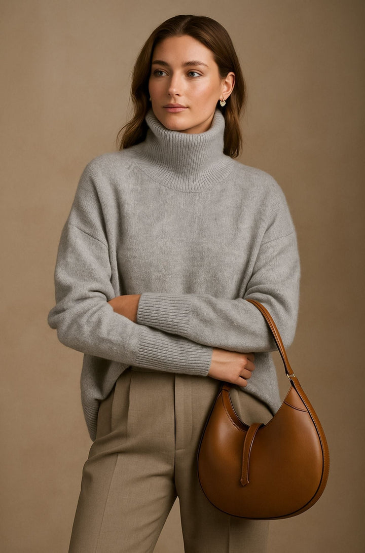 Emil | Cashmere Sweater med Rullekrave Dame Oversized