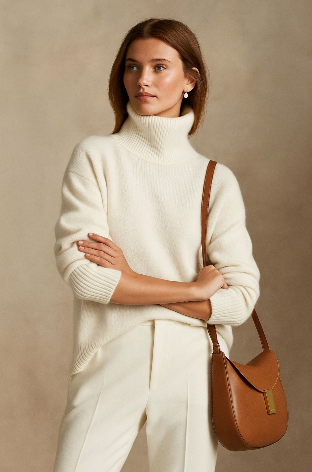 Emil | Cashmere Sweater med Rullekrave Dame Oversized