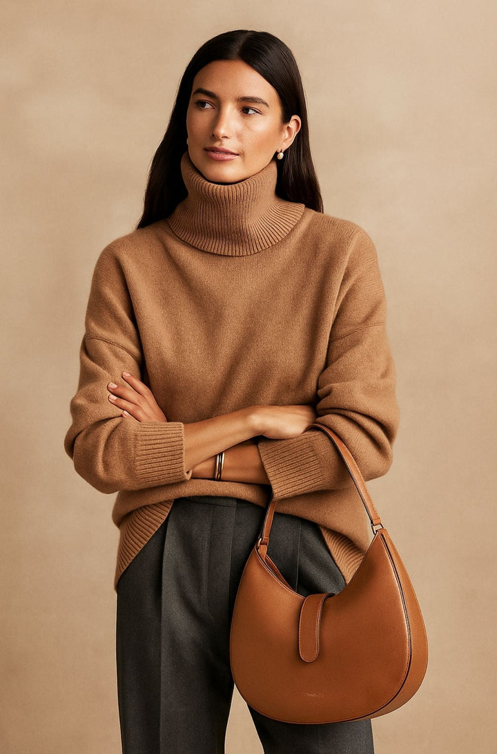 Emil | Cashmere Sweater med Rullekrave Dame Oversized
