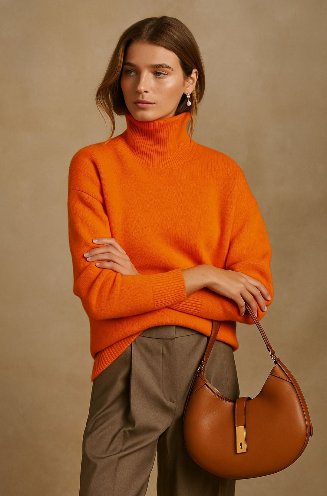 Emil | Cashmere Sweater med Rullekrave Dame Oversized