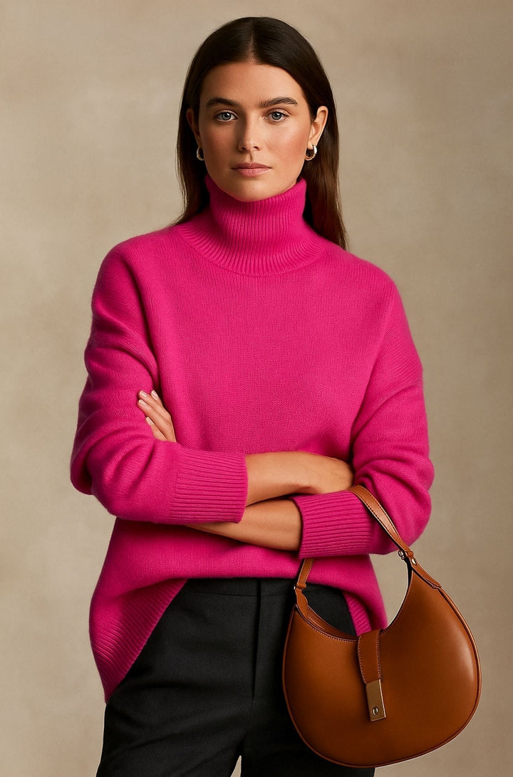 Emil | Cashmere Sweater med Rullekrave Dame Oversized