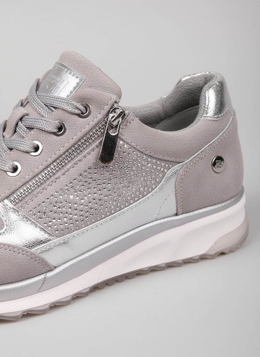 Emma | Sneakers Dame med Lynlås og Snørebånd