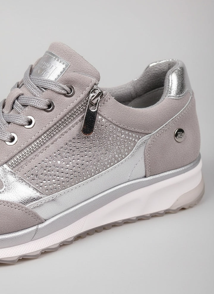 Emma | Sneakers Dame med Lynlås og Snørebånd
