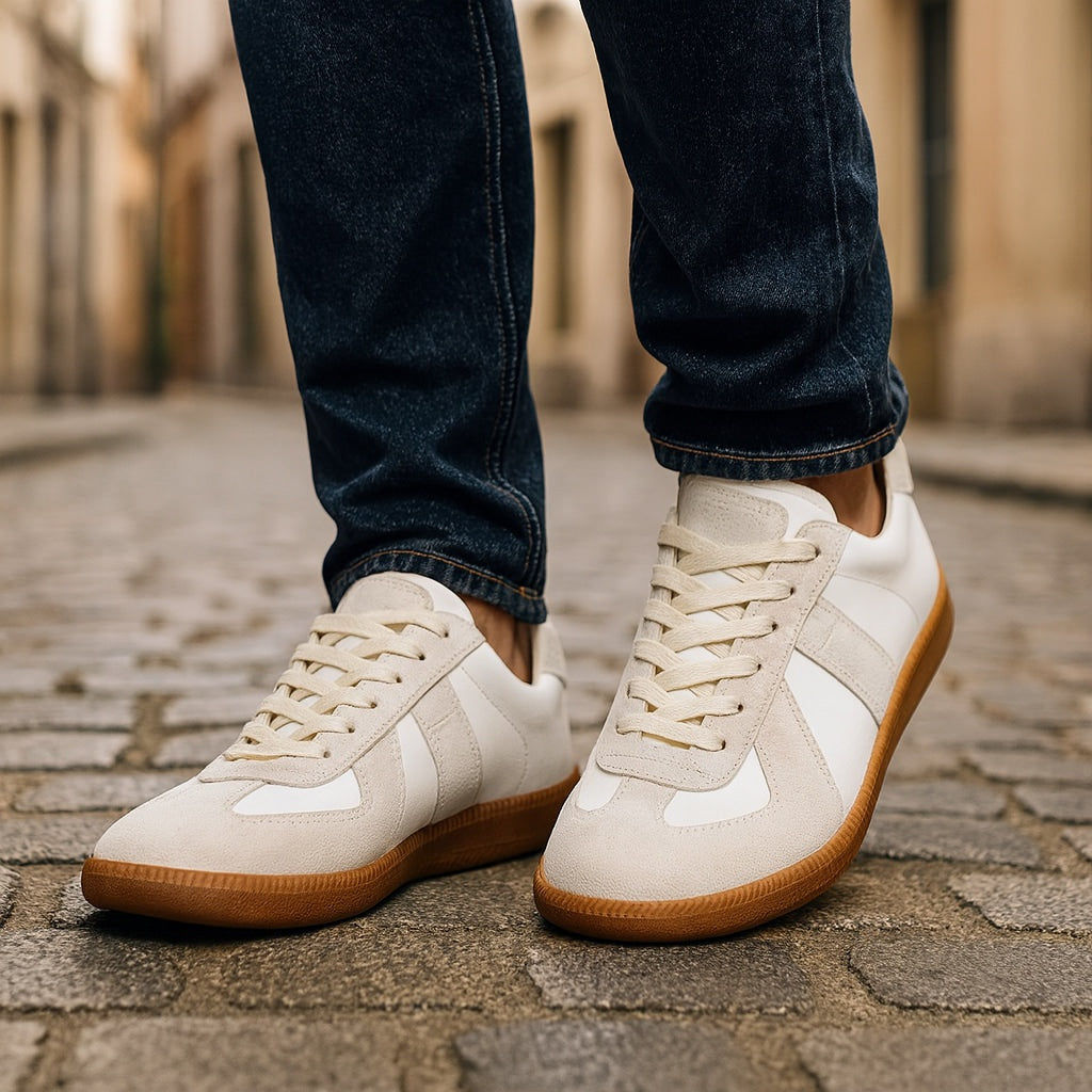 Frederik | Sneakers Herre Ruskind Snørebånd Lav Profil