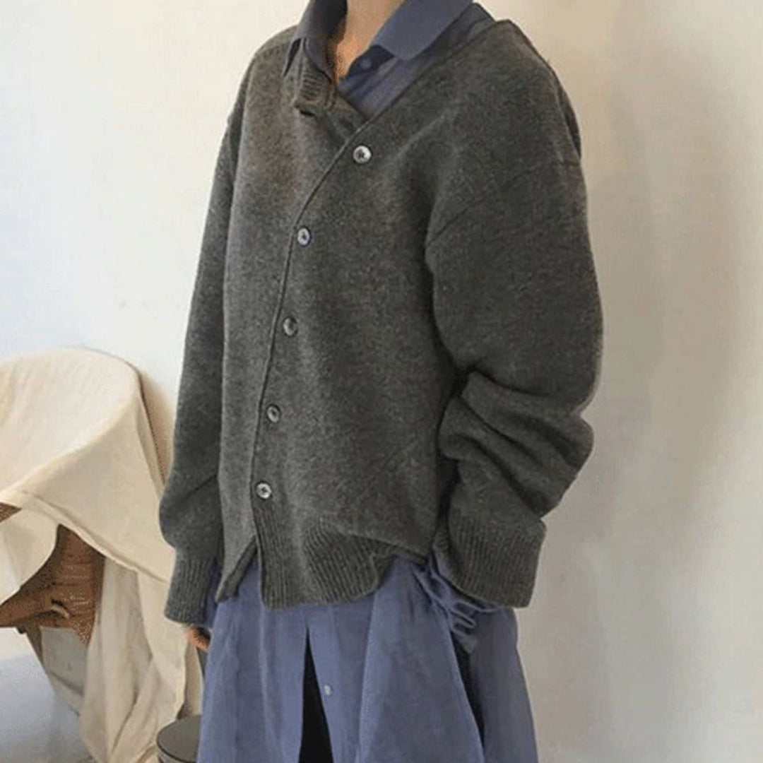 Gitte | Sweater Dame Strik Rund Hals Knapper