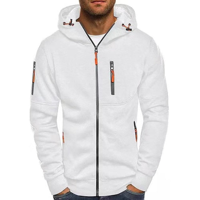 Henrik | Hættetrøje med Lynlås Herre Sweatshirt Flere Lommer