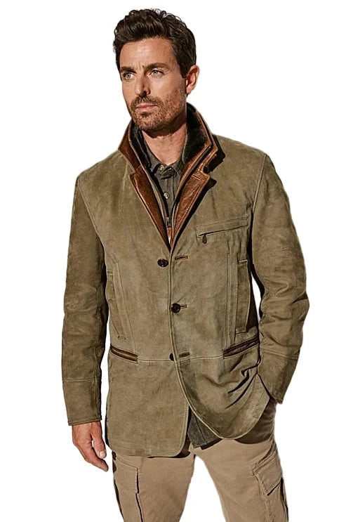 Henrik | Ruskind Jakke Herre Vintage Blazer Stil