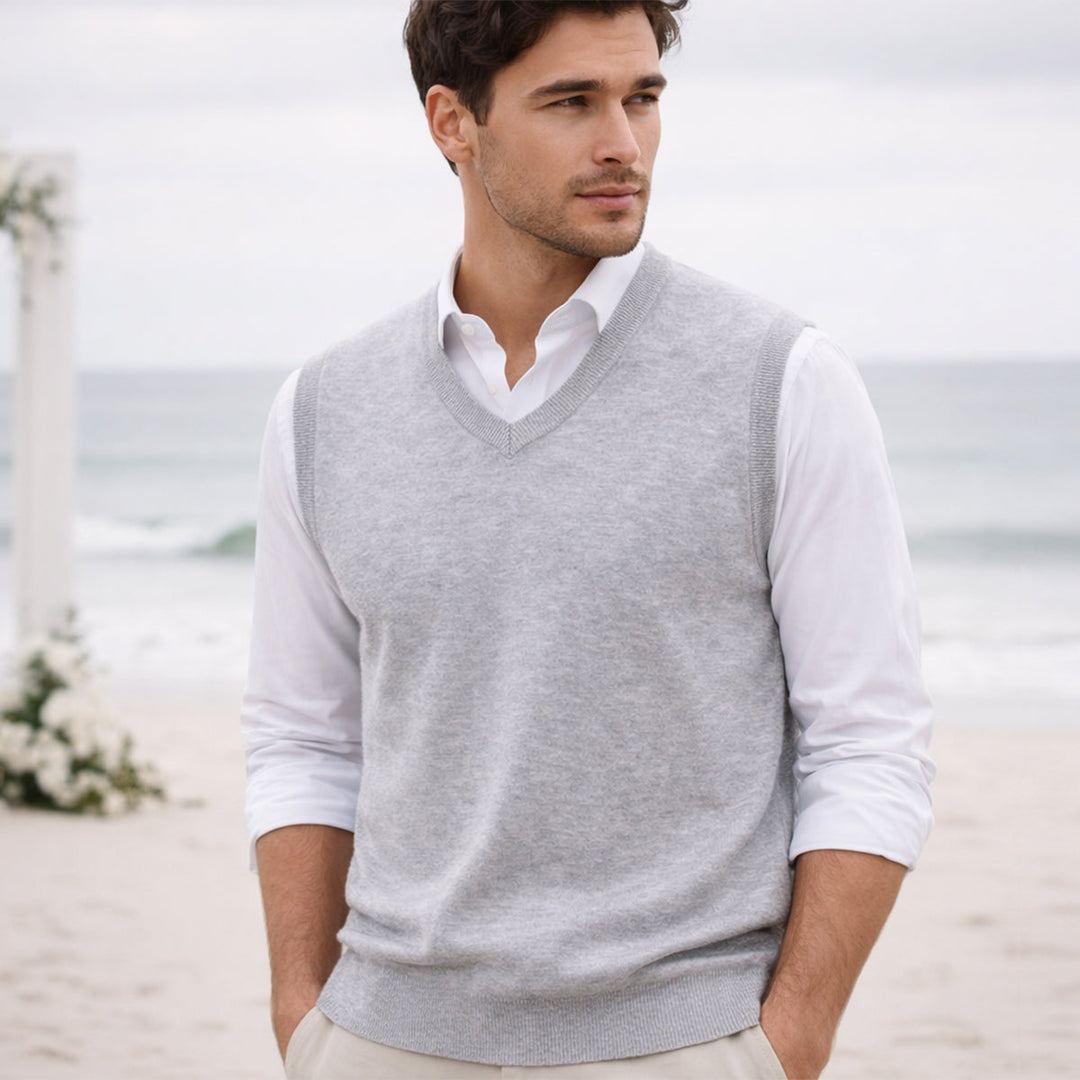 Henrik | Sweater Vest Herre V-hals Strik