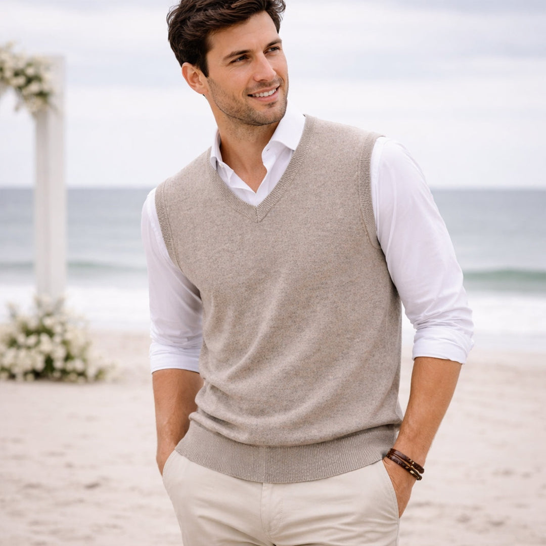 Henrik | Sweater Vest Herre V-hals Strik
