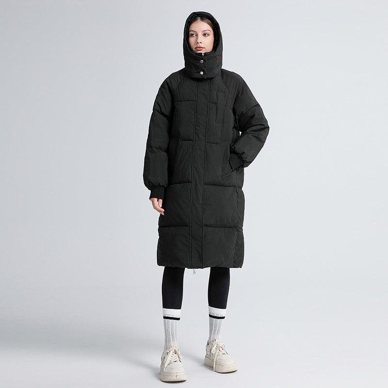 Ida | Lang Dunjakke Dame med Hætte Oversize