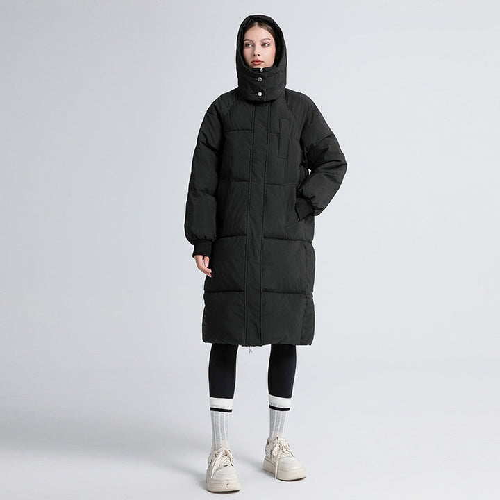 Ida | Lang Dunjakke Dame med Hætte Oversize