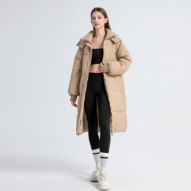 Ida | Lang Dunjakke Dame med Hætte Oversize