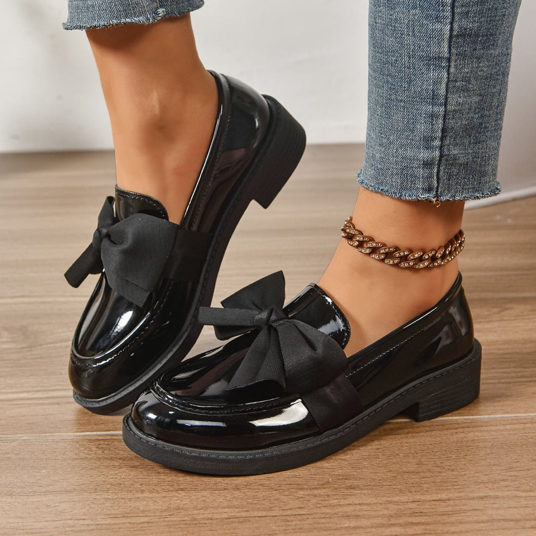 Ida | Loafers Lak Sko Dame Sløjfe Oxford