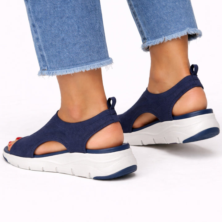 Ida | Sportsandal Dame Strik Overdel Åben Tå Slip-on
